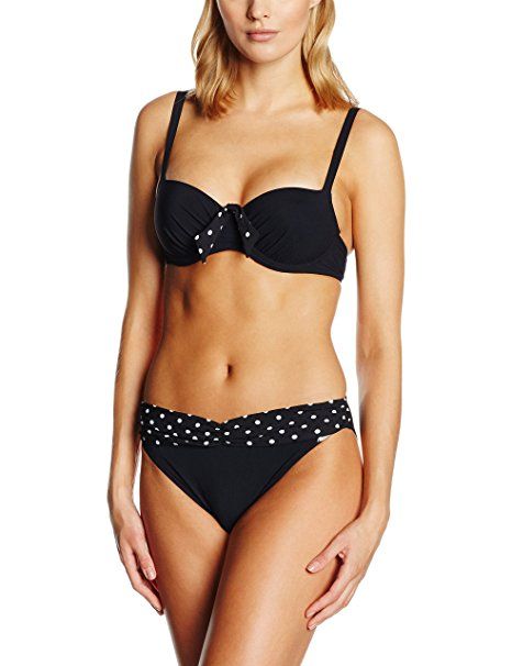 Gestreiftes bikini-set mit bindebändern